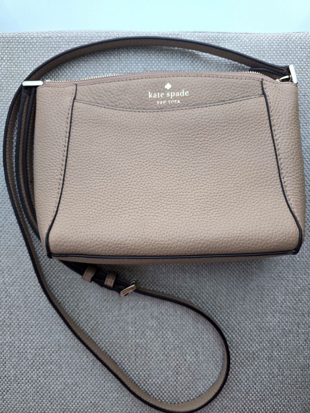 Kate Spade Carlisle Street Taupe Pebbled Leather Crossbody Bag
